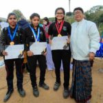 in Needle& thread race the winners are Roshni,Guriya nd Neha Kumari from HS 1st year.